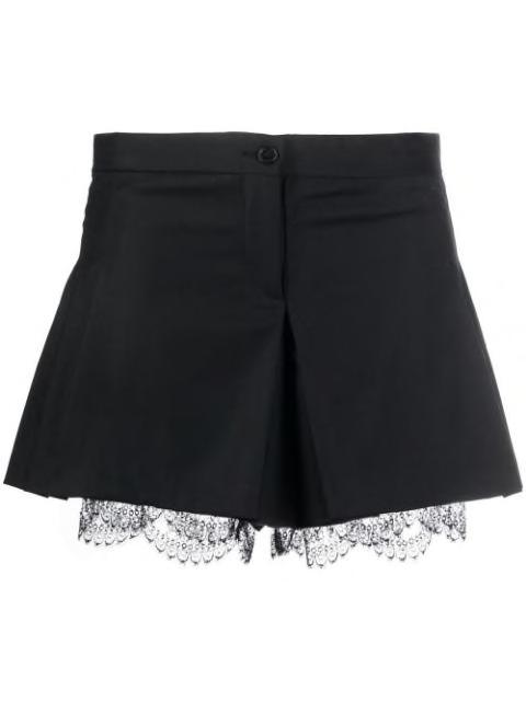 lace-detail tailored wool shorts by ALMAZ