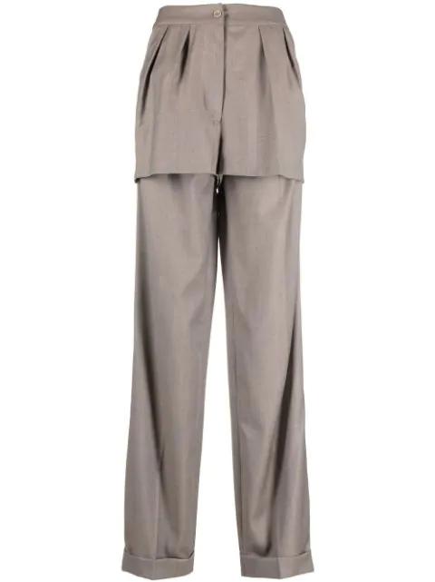 layered high-waisted trousers by ALMAZ