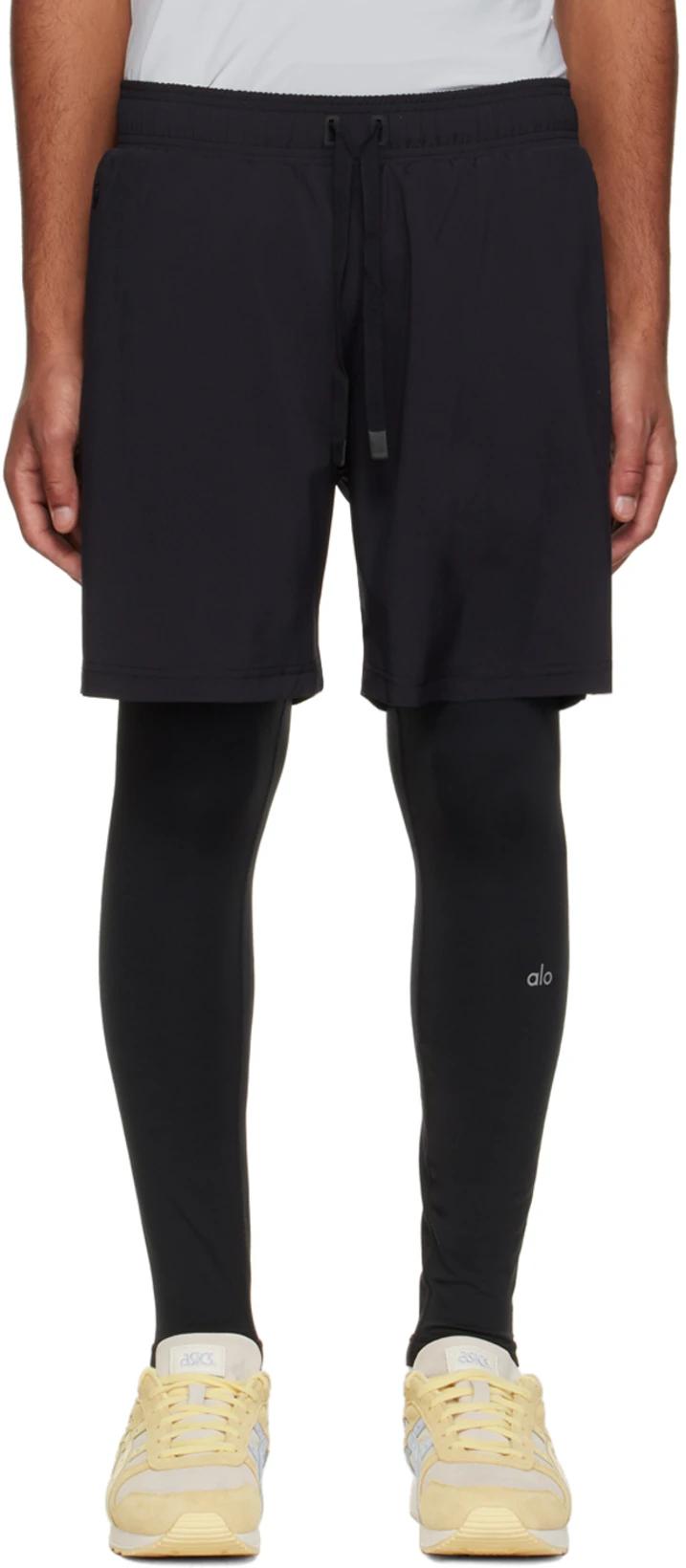 Black Stability 2-In-1 Lounge Pants by ALO YOGA