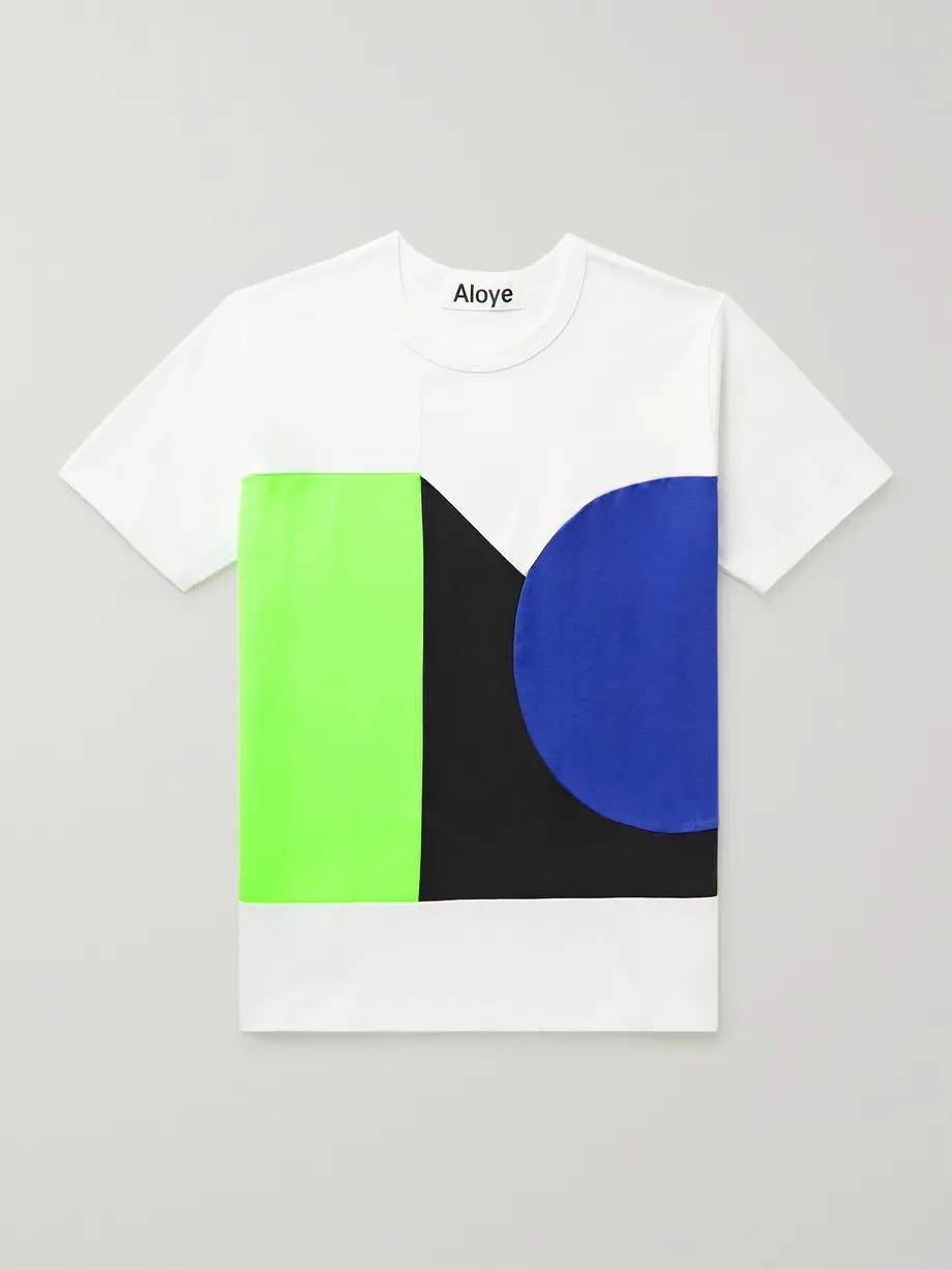 Colour-Block Cotton-Jersey T-Shirt by ALOYE