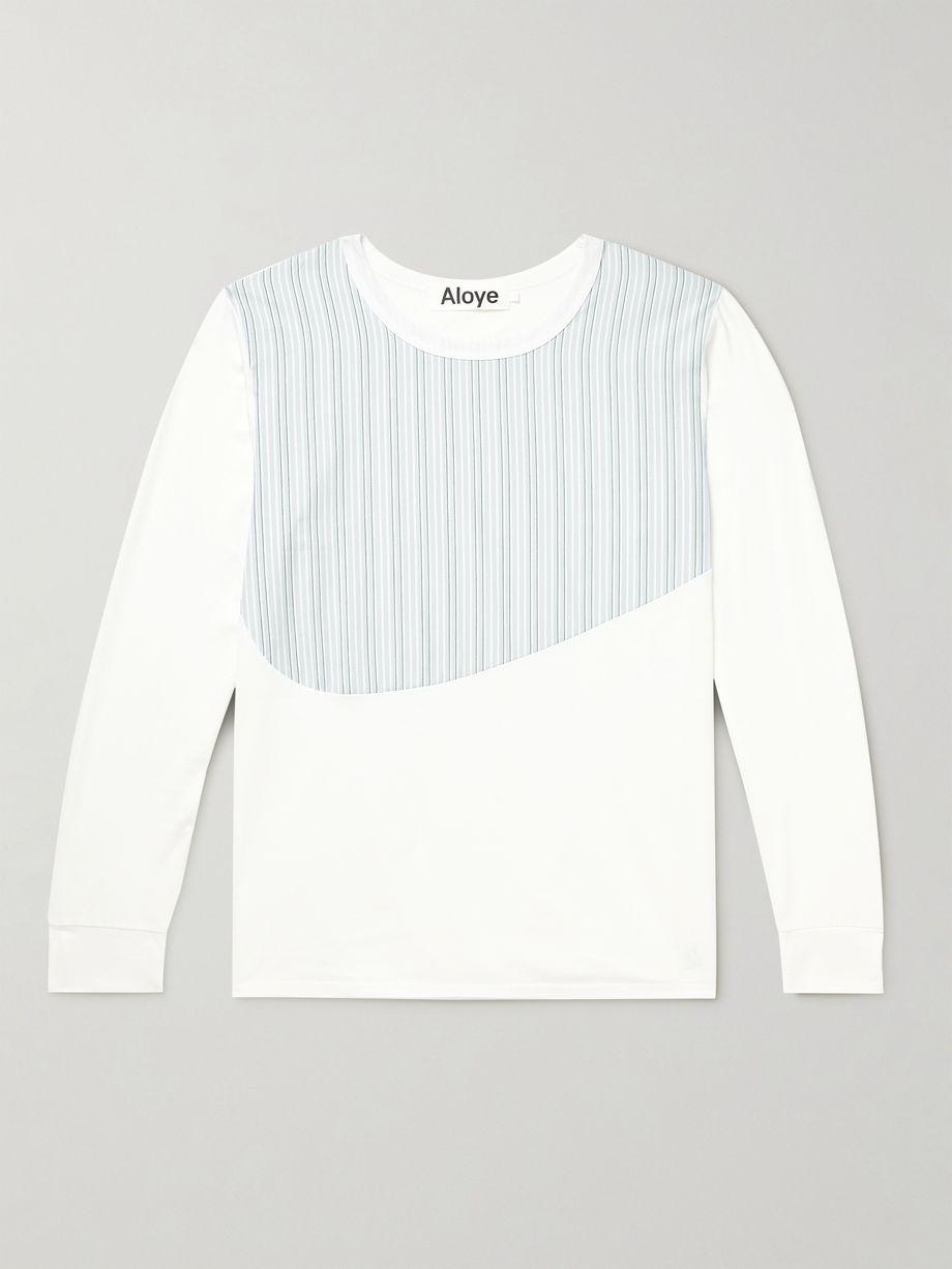 Poplin-Panelled Cotton-Jersey T-Shirt by ALOYE