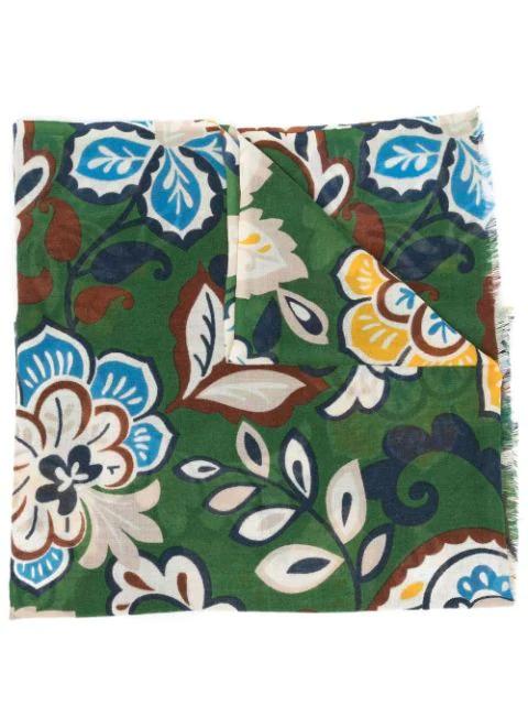 floral-print wool scarf by ALTEA
