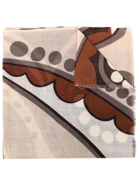 graphic print wool scarf by ALTEA