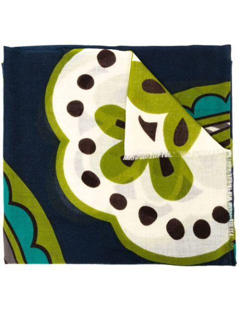 graphic-print wool scarf by ALTEA