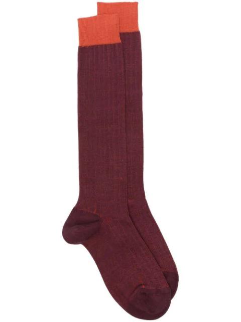 ribbed-knit mid-calf socks by ALTEA