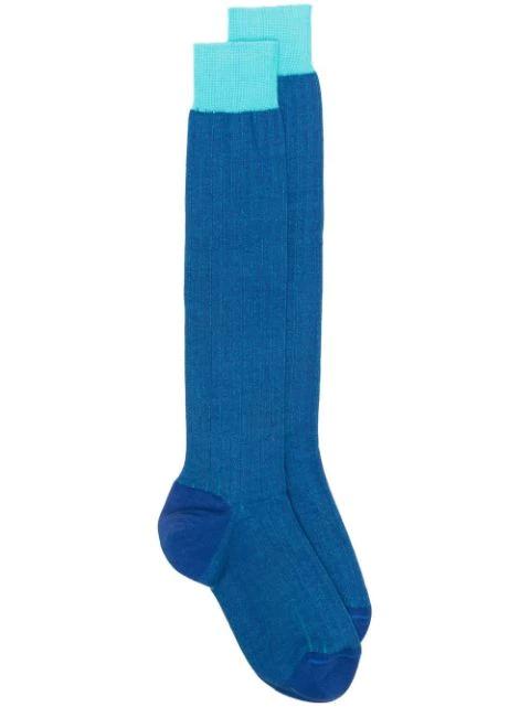 ribbed-knit mid-calf socks by ALTEA