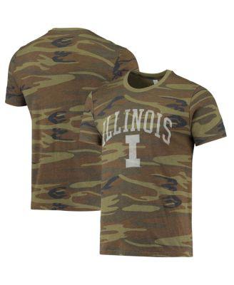 Men's Camo Illinois Fighting Illini Arch Logo Tri-Blend T-shirt by ALTERNATIVE APPAREL