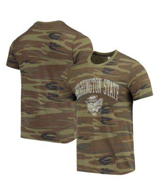 Men's Camo Washington State Cougars Arch Logo Tri-Blend T-shirt by ALTERNATIVE APPAREL