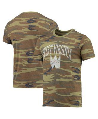 Men's Camo West Virginia Mountaineers Arch Logo Tri-Blend T-shirt by ALTERNATIVE APPAREL