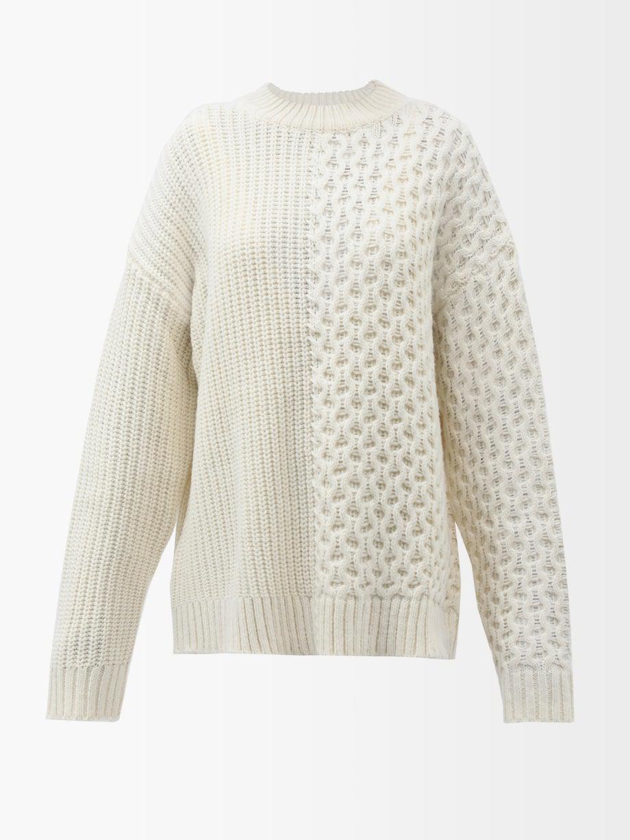 Merino-blend contrast-knit sweater by ALTU