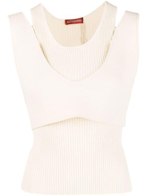 layered knitted top by ALTUZARRA