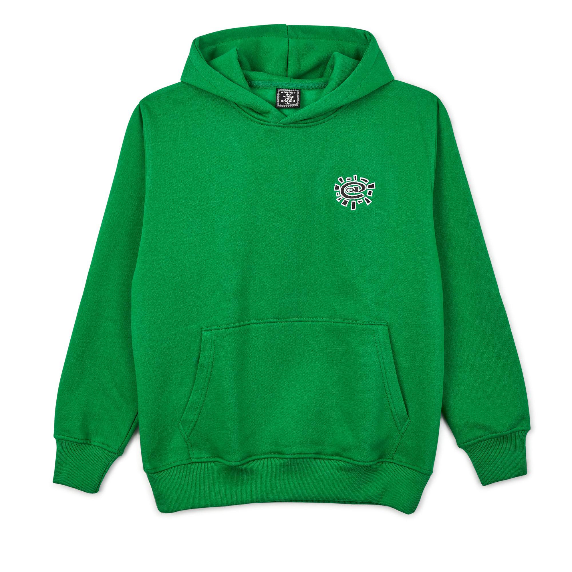 Always Do What You Should Do Embroided @Sun Hoodie (Green) by ALWAYS DO WHAT YOU SHOULD DO