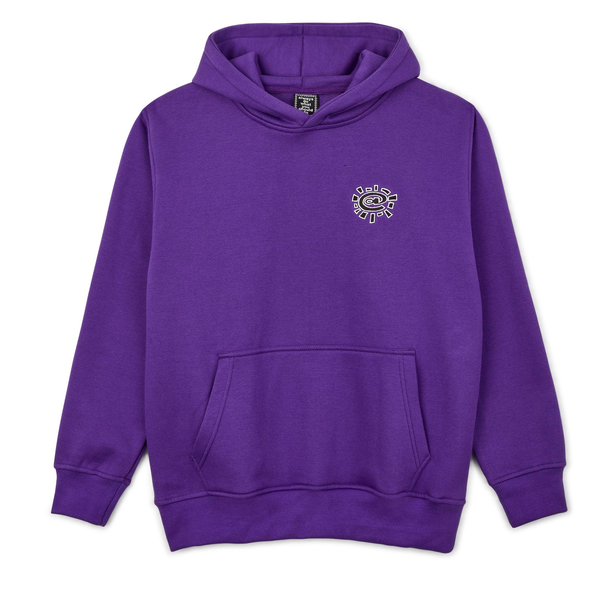 Always Do What You Should Do Embroided @Sun Hoodie (Purple) by ALWAYS DO WHAT YOU SHOULD DO