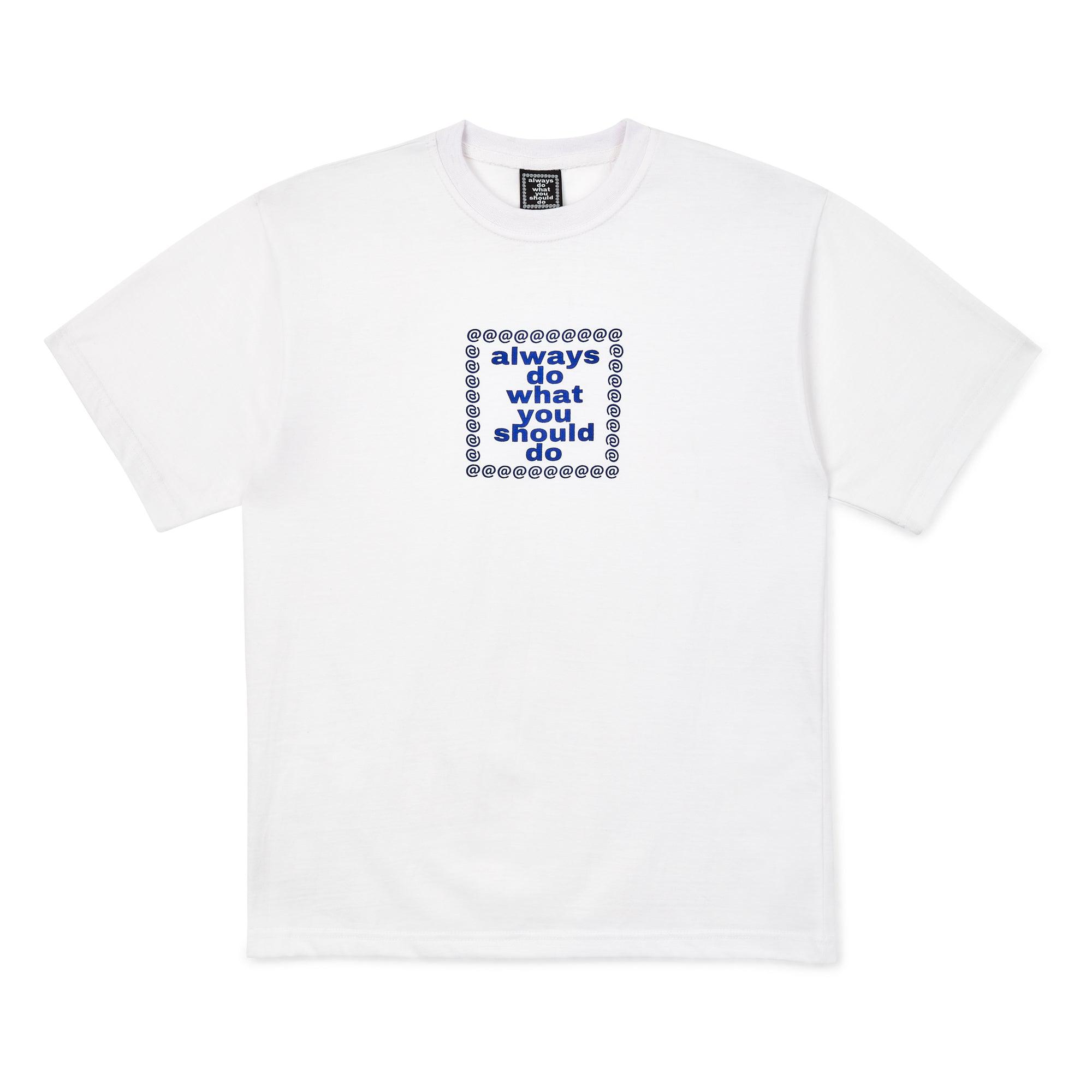 Always Do What You Should Do Logo T-Shirt DSM Exclusive (White) by ALWAYS DO WHAT YOU SHOULD DO