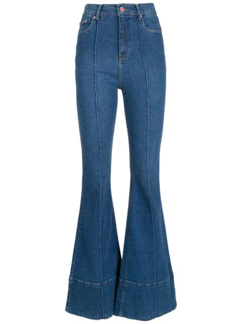 high-rise flared jeans by AMAPO