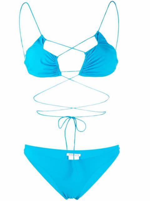 Jadia tie-fastening bikini by AMAZUIN