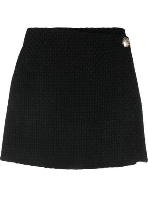 A-line tweed wrap skirt by AMEN
