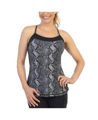 Racerback-Y Top Built in Bra by AMERICAN FITNESS COUTURE