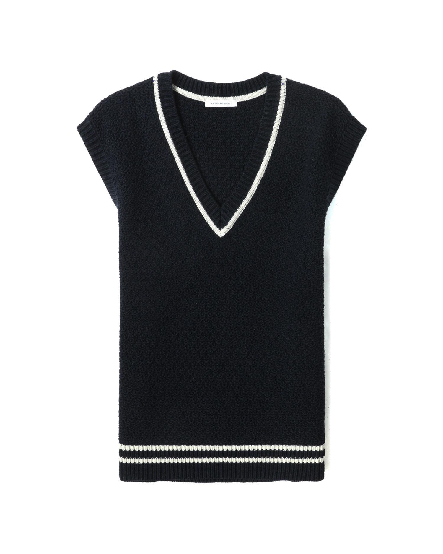 Relaxed V-neck vest by AMERICAN HOLIC