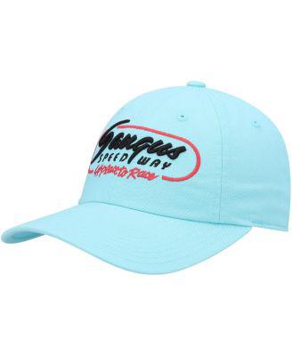 Men's Aqua Saugus Speedway Slouch Adjustable Hat by AMERICAN NEEDLE