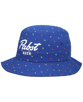 Men's Blue Pabst Blue Ribbon Home Skillet Bucket Hat by AMERICAN NEEDLE