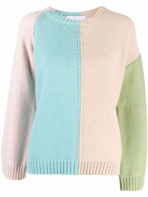 colour-block knitted merino jumper by AMI AMALIA