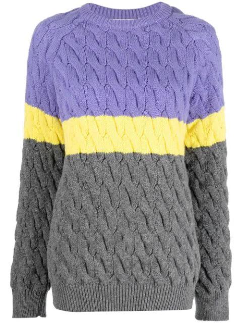 colour-block merino jumper by AMI AMALIA