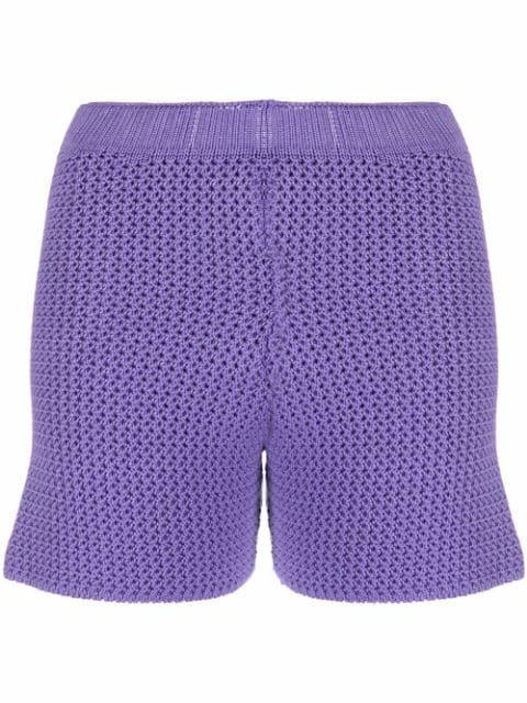 lilac knit shorts by AMI AMALIA