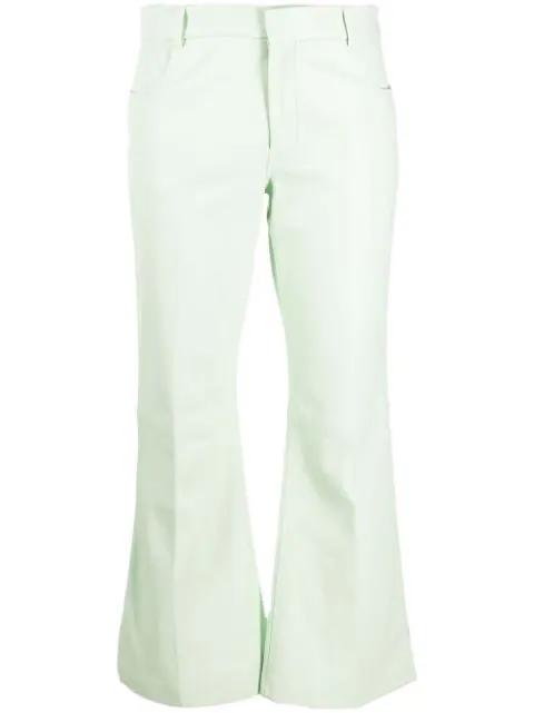 short flared leather trousers by AMI