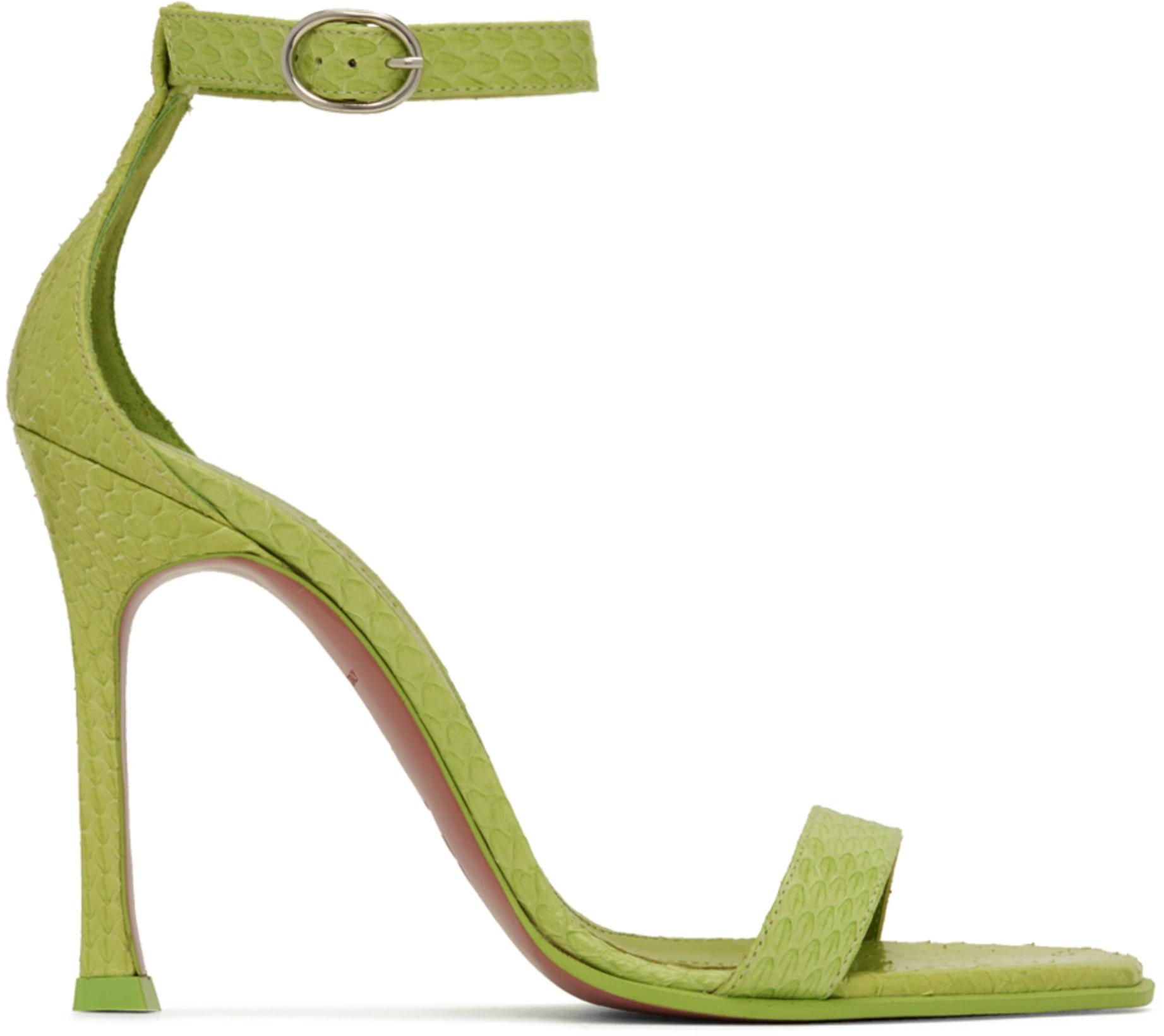 Green Kim Heeled Sandals by AMINA MUADDI