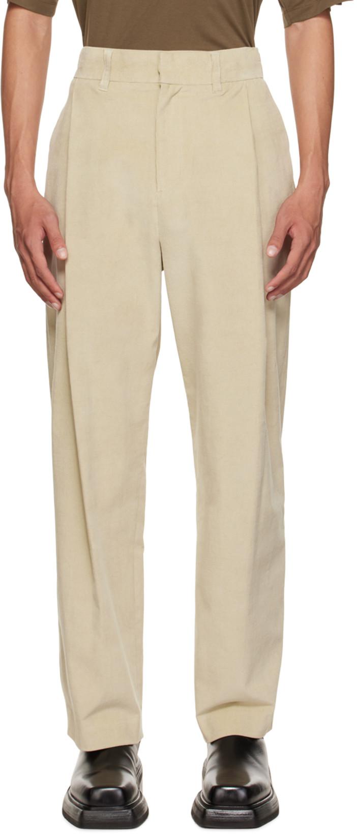 Beige Martin Trousers by AMOMENTO