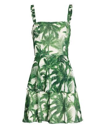 Ashton Ruffled Printed Mini Dress by AMUR