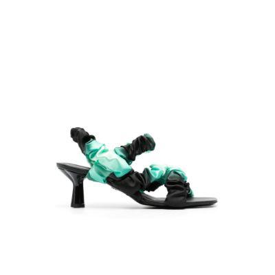 Black Mimi 65 Slingback Sandals by AMY CROOKES