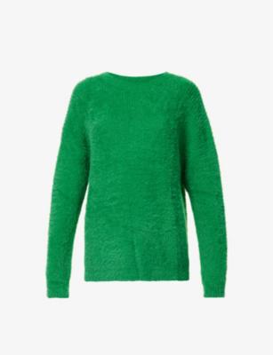 Relaxed-fit dropped-shoulder knitted jumper by AMY LYNN