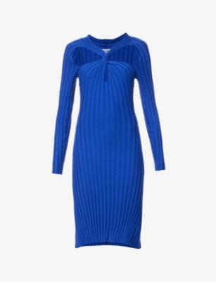Ribbed cut-out knitted mini dress by AMY LYNN