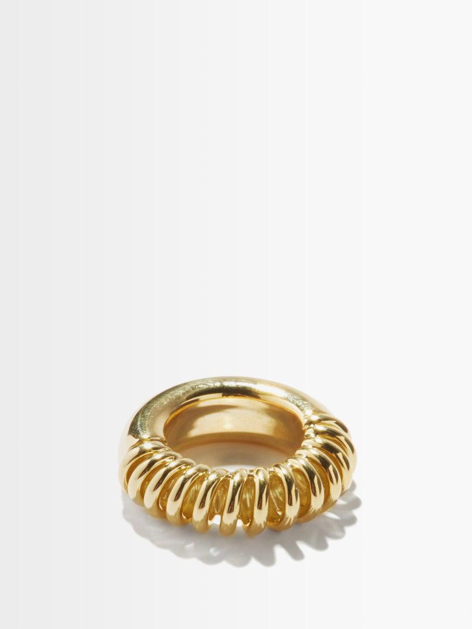 Spiral 18kt gold ring by ANA KHOURI