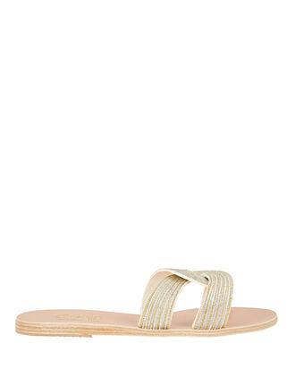 Kore Of Berlin Leather Slide Sandals by ANCIENT GREEK SANDALS