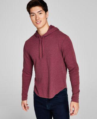 Men's Thermal Waffle-Knit Hooded T-Shirt by AND NOW THIS