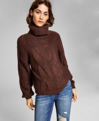 Women's Cable-Knit Turtleneck Sweater by AND NOW THIS