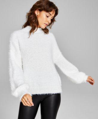 Women's Funnel-Neck Eyelash Sweater by AND NOW THIS
