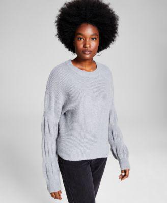 Women's Puff-Sleeve Crewneck Sweater by AND NOW THIS