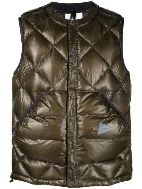 quilted sleeveless gilet by AND WANDER