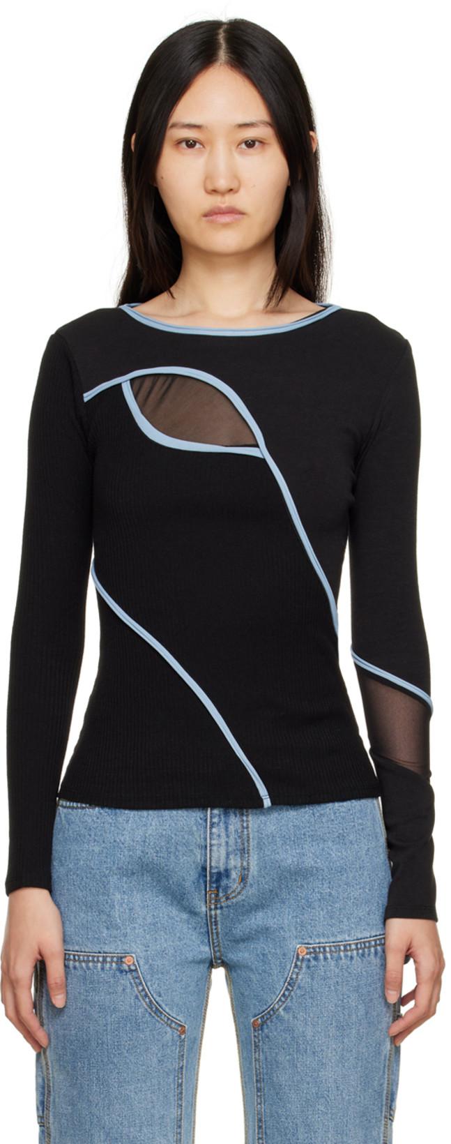 Black & Blue Eva Long Sleeve T-Shirt by ANDERSSON BELL