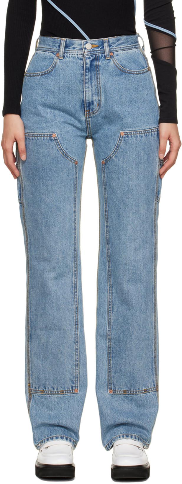 SSENSE Exclusive Blue Jade Jeans by ANDERSSON BELL