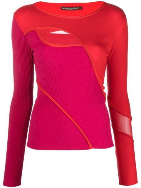 panelled-design long-sleeve top by ANDERSSON BELL