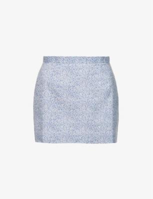 Minne floral-print cotton mini skirt by ANDION