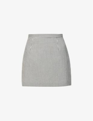 Minnie checked cotton-blend mini skirt by ANDION