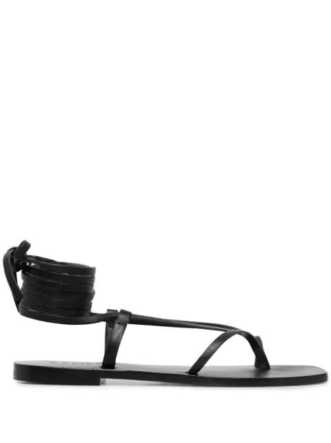 Nolan leather wrap sandals by ANDRE EMERY