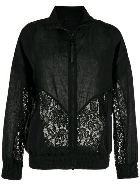 floral-lace detail bomber jacket by ANDREA BOGOSIAN
