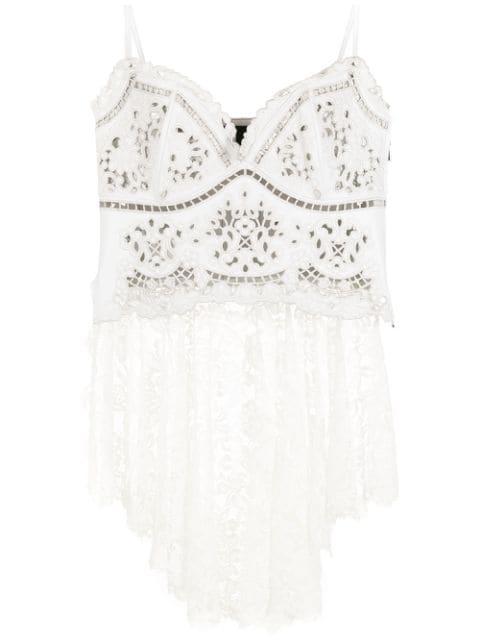 floral-lace detail top by ANDREA BOGOSIAN